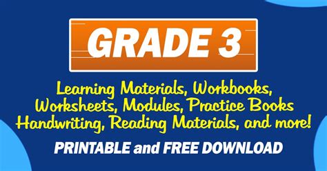 elibro grade 3|GRADE 3 Free Learning Materials and More! .